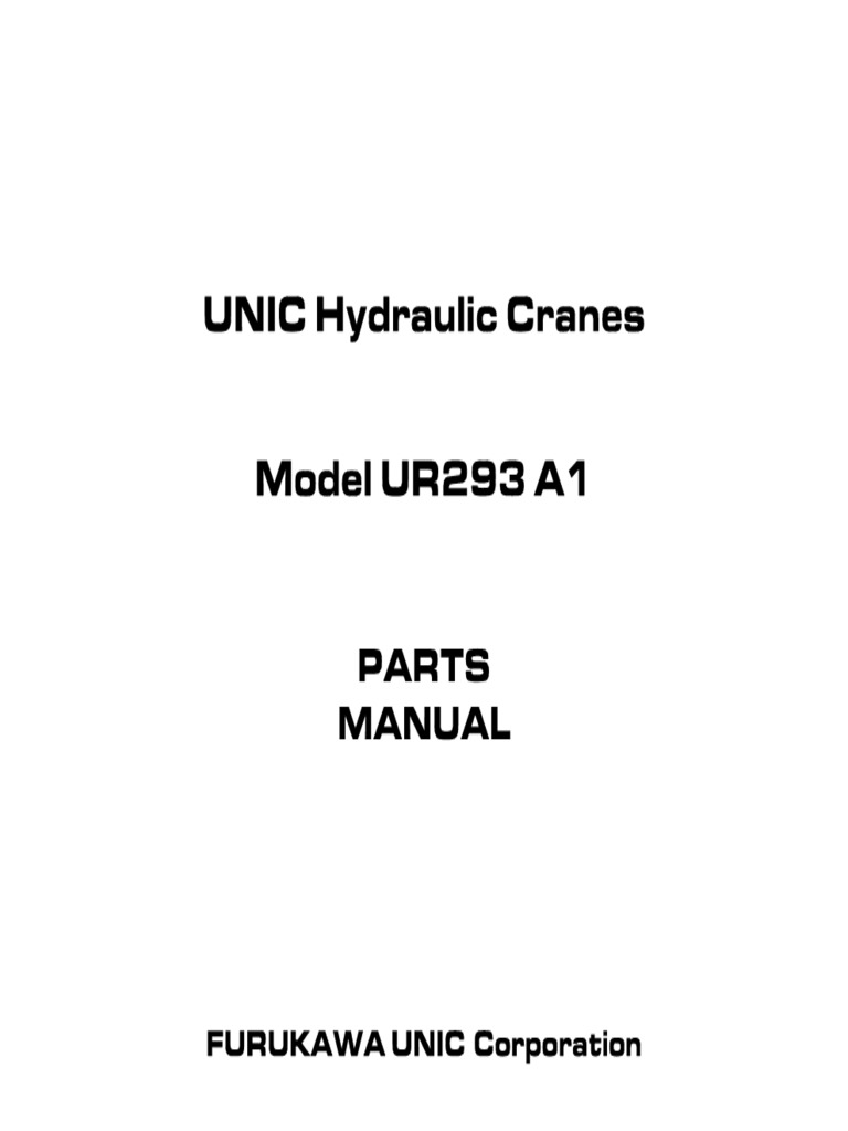 Fukurawa unic ur293a1 parts manual pdf