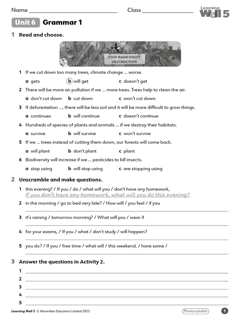Grammar Exercises on Climate Change | PDF | Trees | Environmental Issues