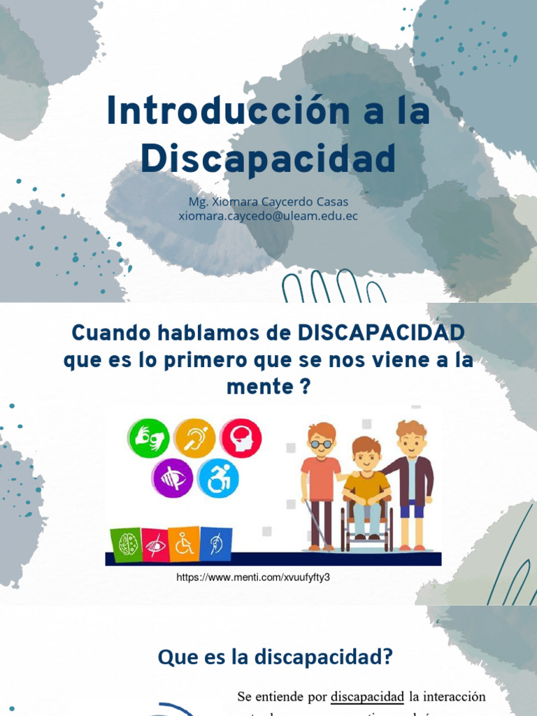 Introducción a la Discapacidad y su Historia | PDF | Invalidez ...