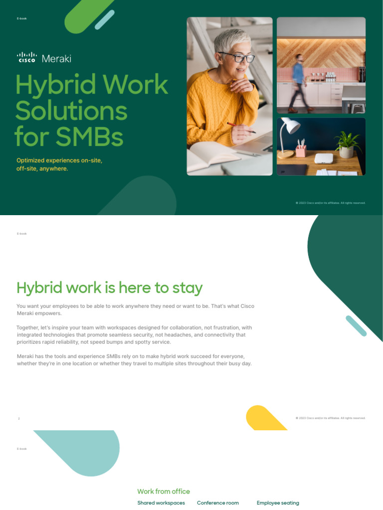 Meraki Hybrid Work Solutions For Smbs 324 | PDF | Wi Fi | Cloud Computing