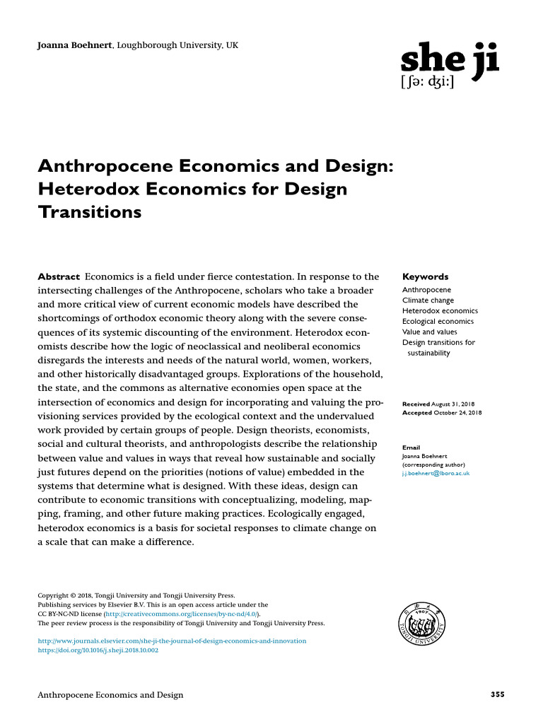 Boehnert2018 - Anthropocene Economics and Design - Heterodox Economics ...
