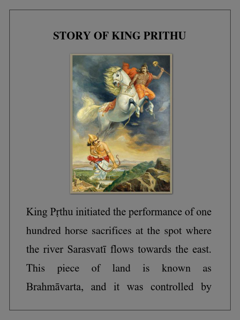 King Pṛthu's Sacrifices and Indra's Deceit | PDF