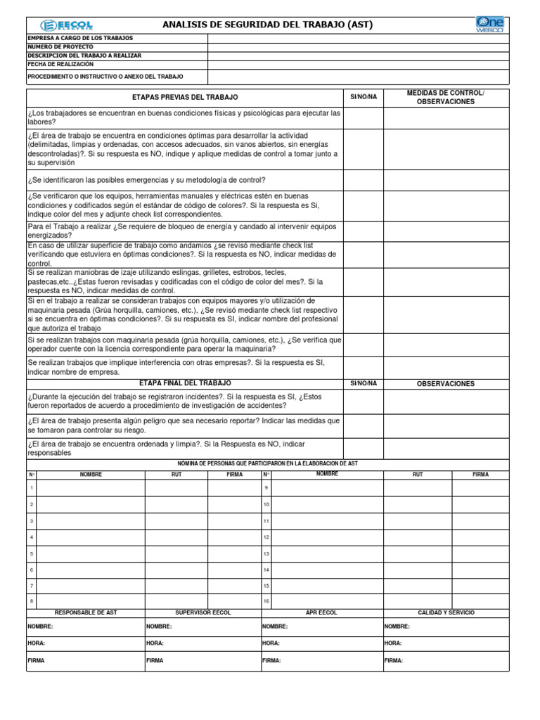 Análisis de Seguridad en el Trabajo | PDF