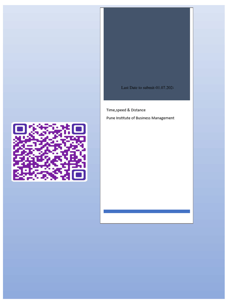 Time, Speed and Distance Assignment | PDF | Speed | Physical Quantities