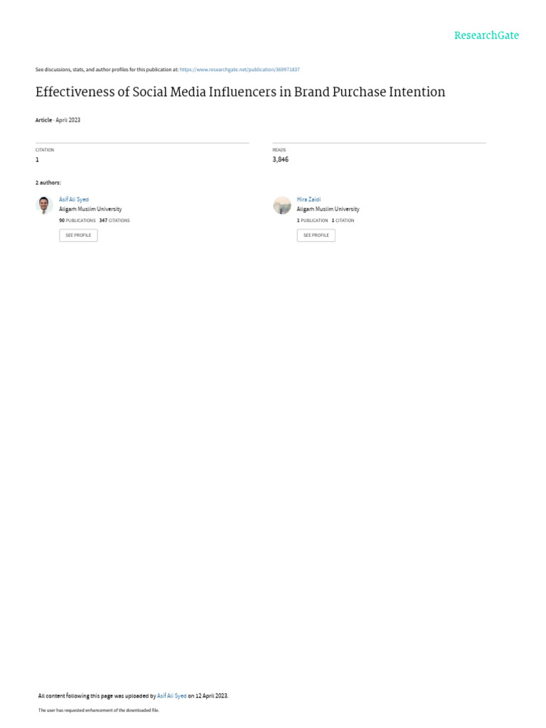 Asif Sir Paper | PDF | Attitude (Psychology) | Social Media