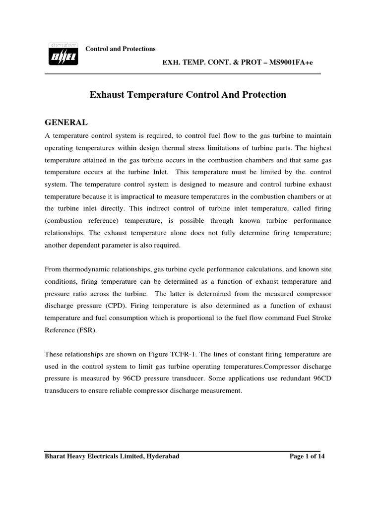 EXH. TEMP. CONT & PROT - MS9001FA+e | PDF | Thermocouple | Temperature