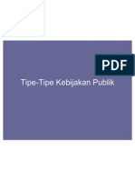 Tipe-Tipe Kebijakan Publik