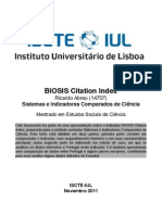 Sistemas e Indicadores - BIOSIS Citation Index