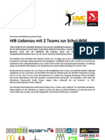  HIB Liebenau mit 2 Teams zur Schul-W