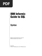 SQL Syntax Informix