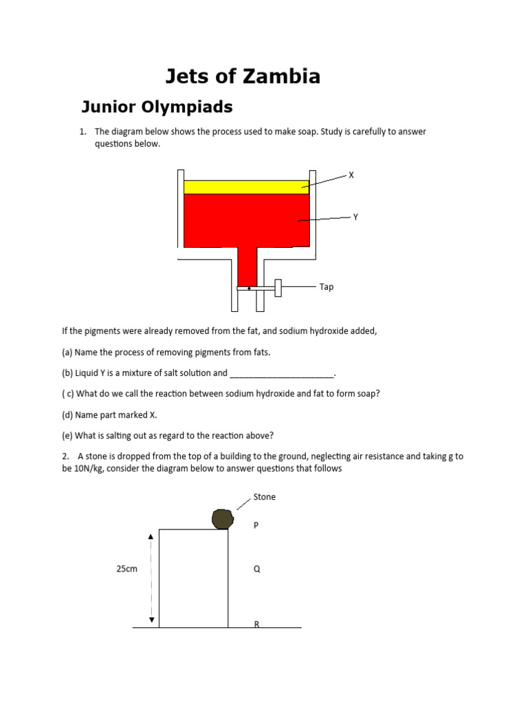 Jets of Zambia Olympiads Junior | PDF | Materials | Applied And ...