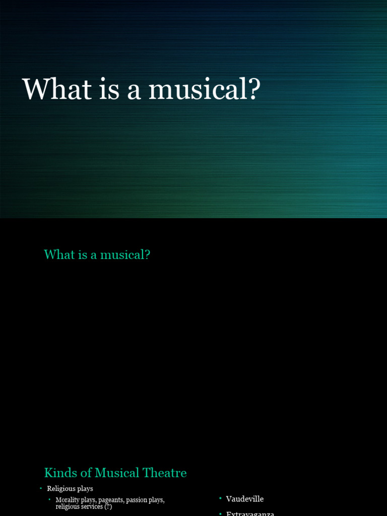 Understanding Musicals and Theatre Types | PDF | Art