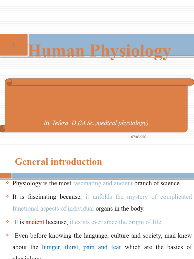 INTRODUCTION TO PHYSIOLOGY HISTORY BIOLOGICAL SYSTEMS AND visual data 7
