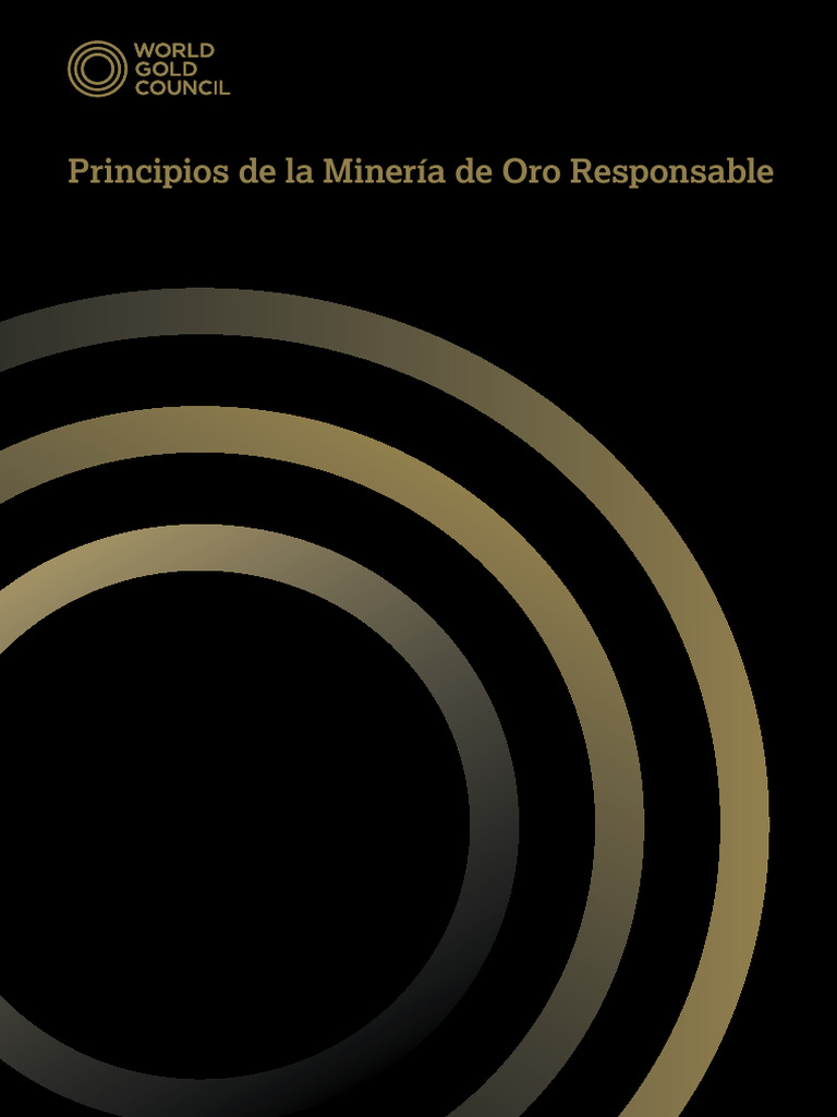 Responsible Gold Mining Principles August 2019 Es Pdf Minería