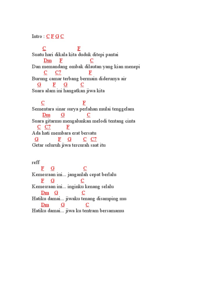 Chord Lagu Kemesraan