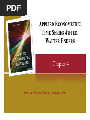 Enders4 - APPLIED ECONOMETRIC TIME SERIES | PDF | Regression