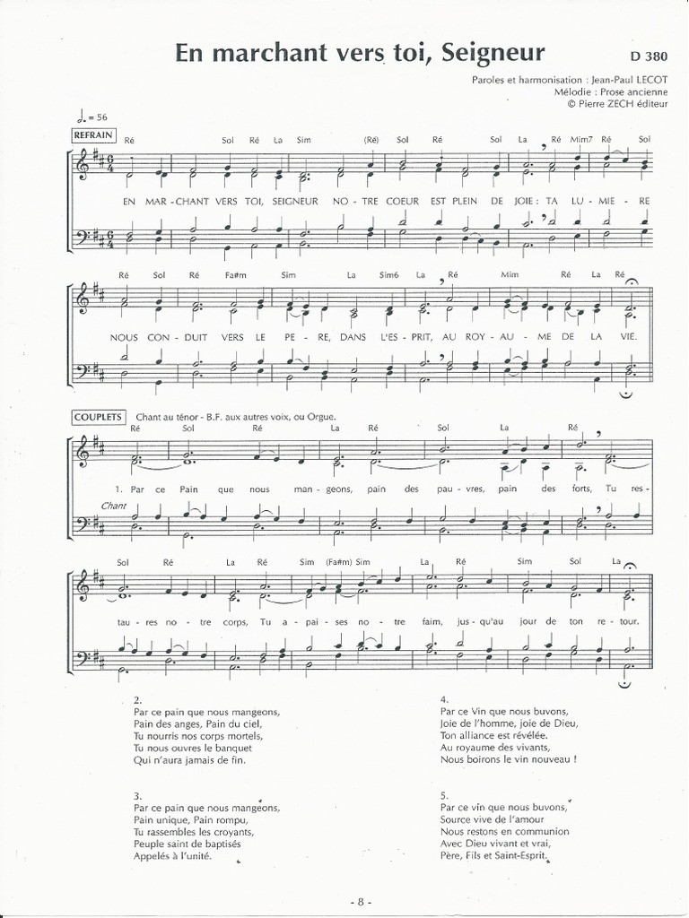 En Marchant Vers Toi Seigneur D380 Pdf