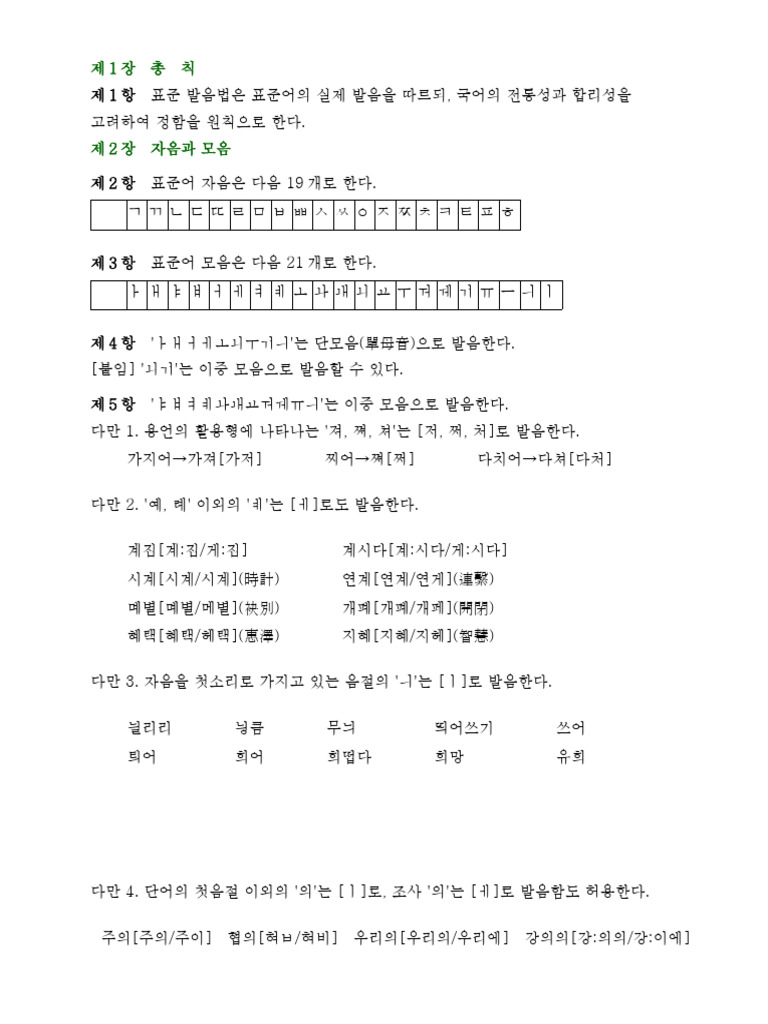 한국어 표준 발음법 | PDF