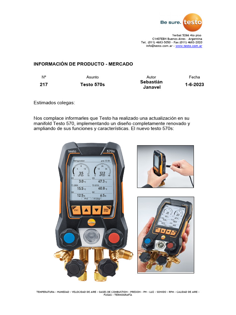 Circular 217 - Lanzamiento Testo 570s | PDF | Informática