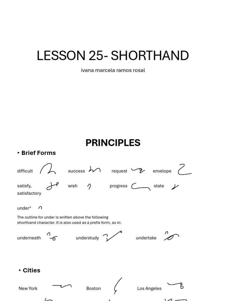 Mastering Shorthand: Key Principles | PDF