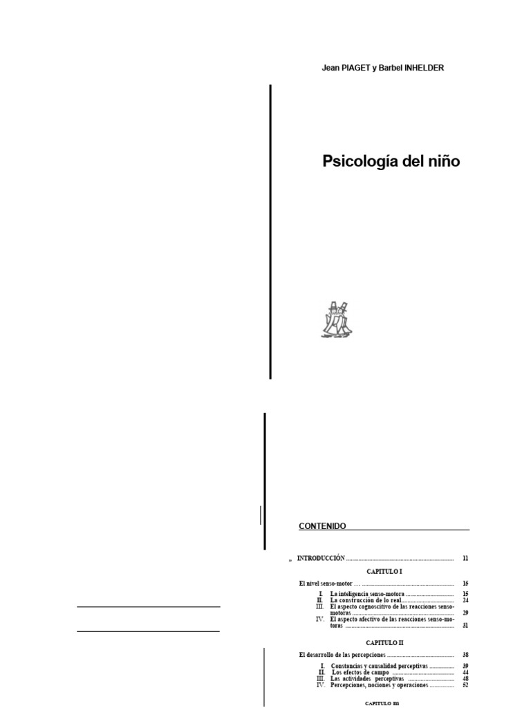 Piaget, J. y Inhelder, A. (1969) | PDF | Sicología | Mente
