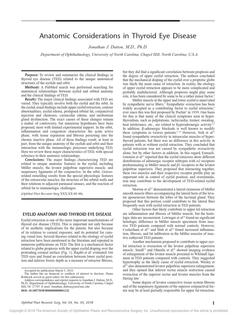Anatomic Considerations in Thyroid Eye Disease | PDF | Skeletal Muscle ...