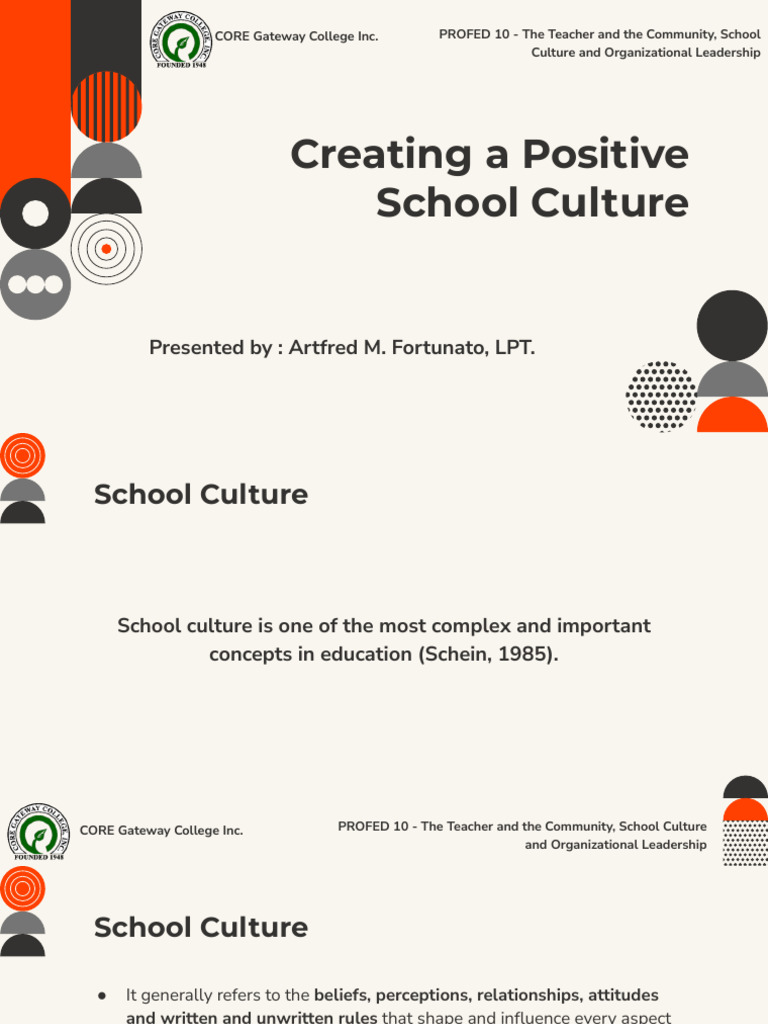 Building a Positive School Culture | PDF | Leadership | Teachers