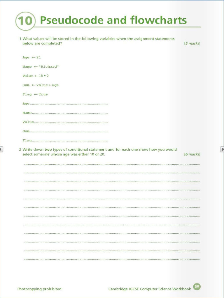 T7 - Pseudocode & Flowcharts | PDF