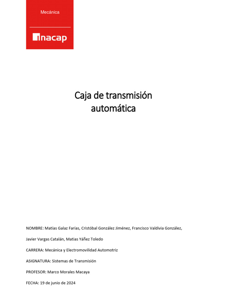 Transmisión 2 | PDF | Embrague | Transmisión automática