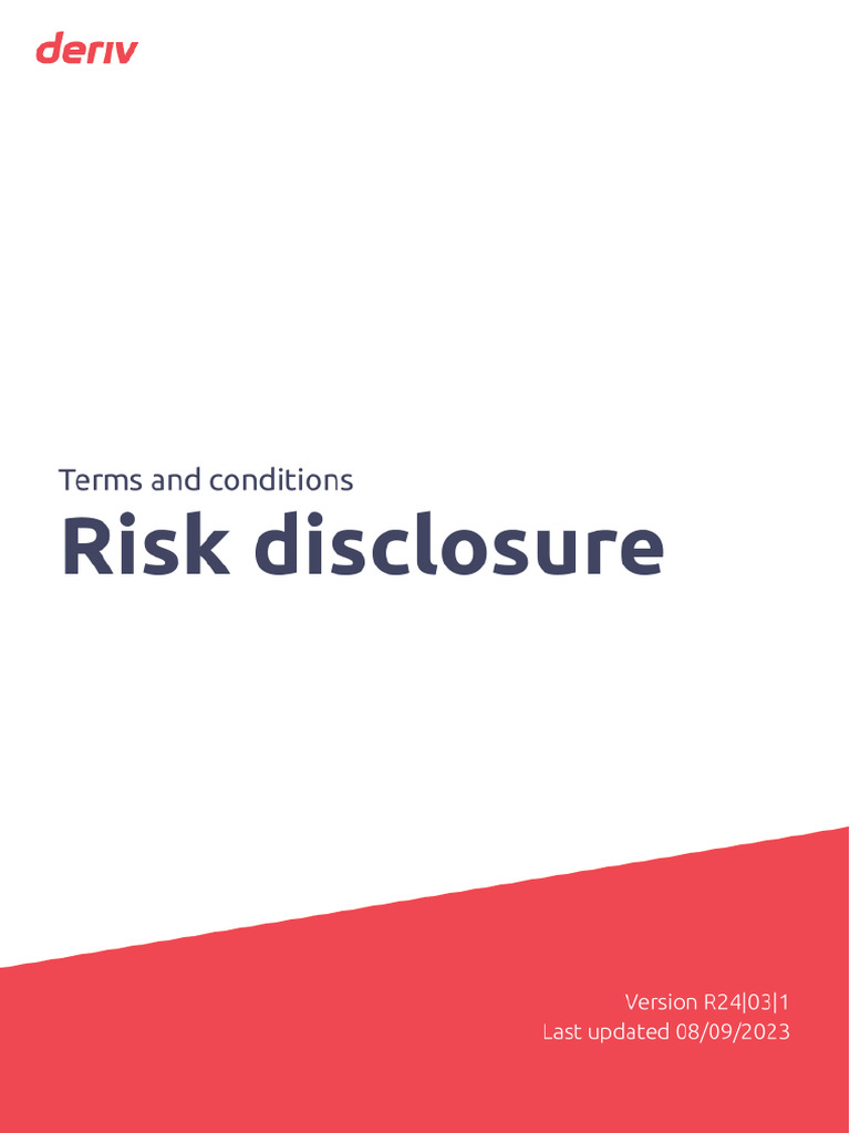 Risk Disclosure Pdf Cryptocurrency Contract For Difference