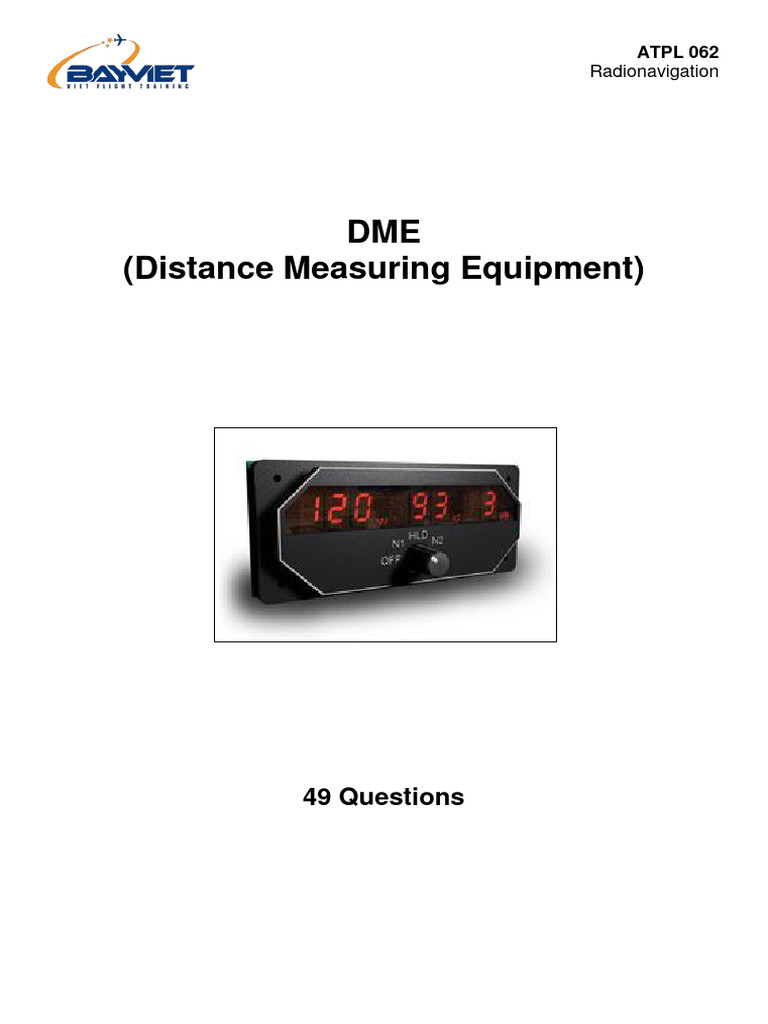DME Radionavigation MCQ Guide | PDF | Telecommunications Engineering ...