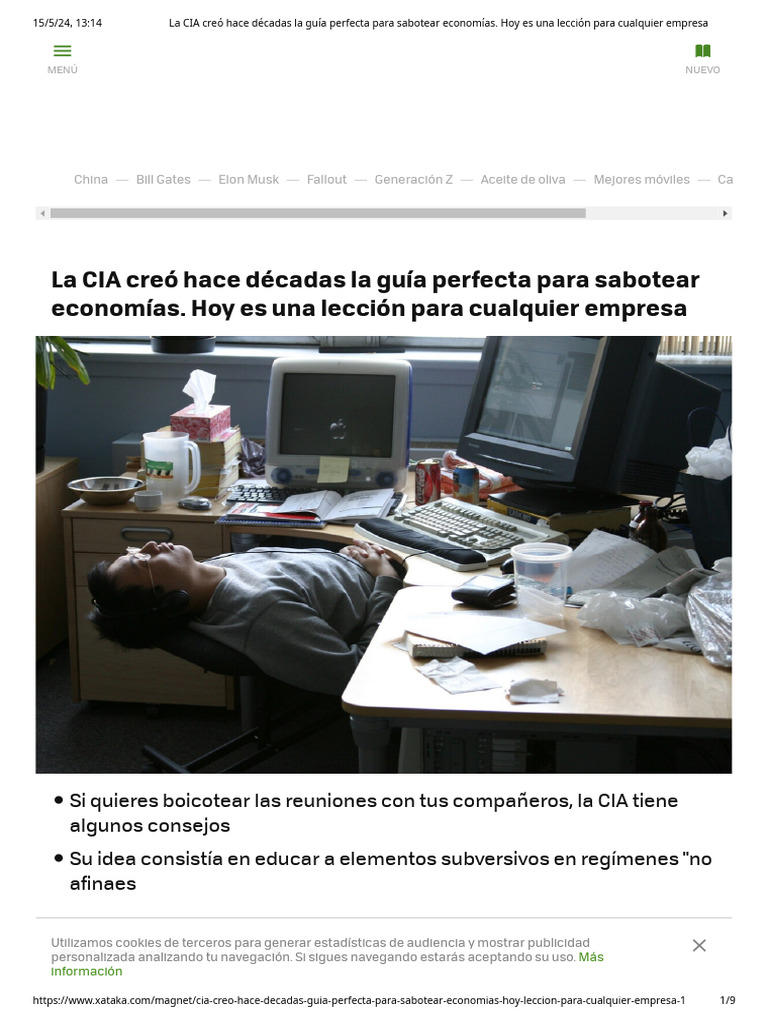 Guía de la CIA para Sabotear Economías | PDF | Sabotaje | Agencia ...