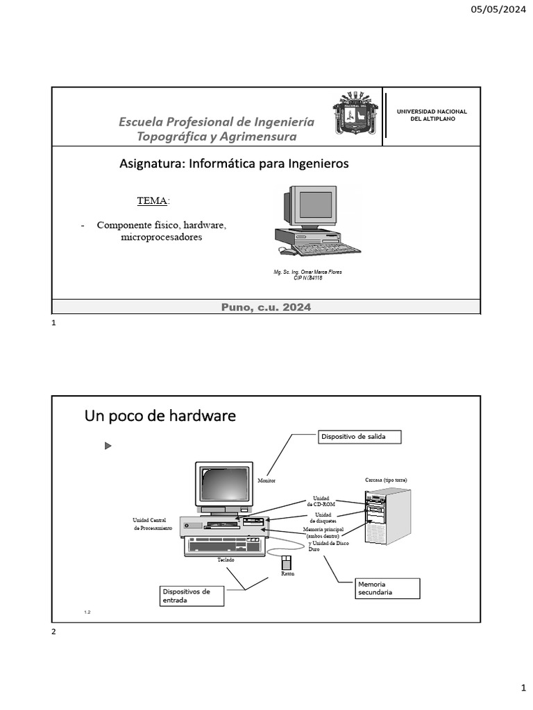 Informatica TEXTO 2 | PDF | Hardware de la computadora | Microprocesador
