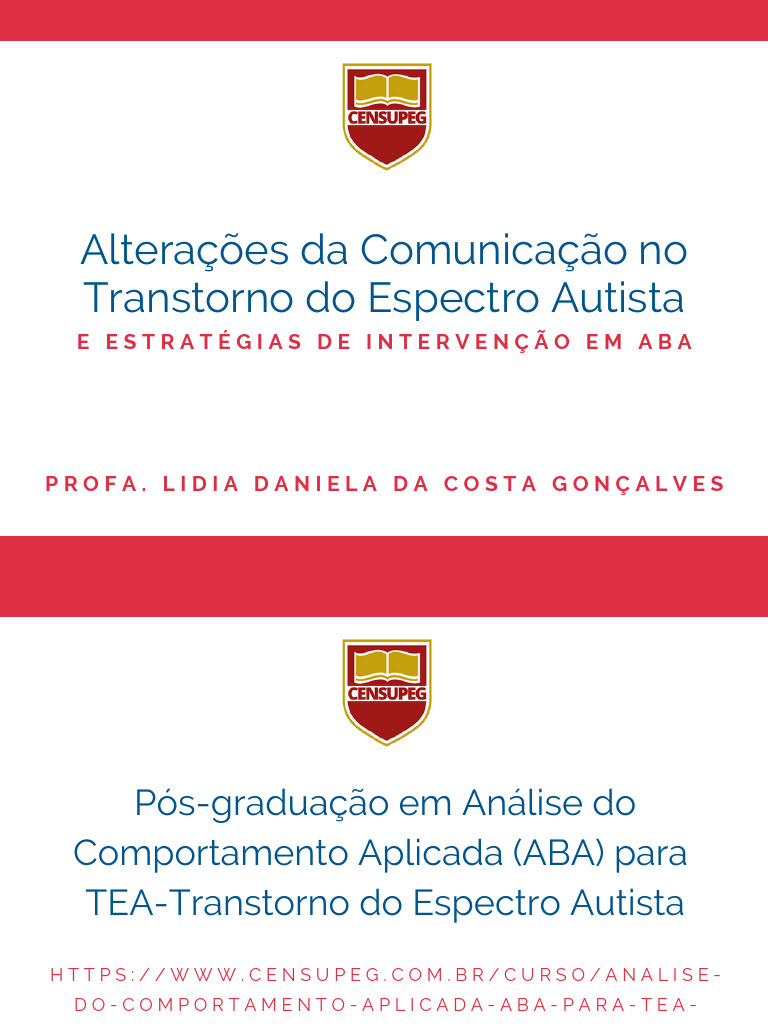 Comunicação no Transtorno do Espectro Autista | PDF | Behaviorismo ...