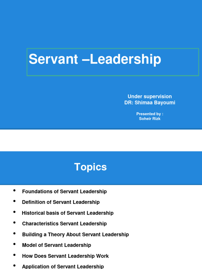 servant-leadership | PDF | Servant Leadership | Leadership
