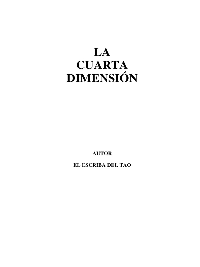 La Cuarta Dimensión (PDFDrive) | PDF | Universo | Hora