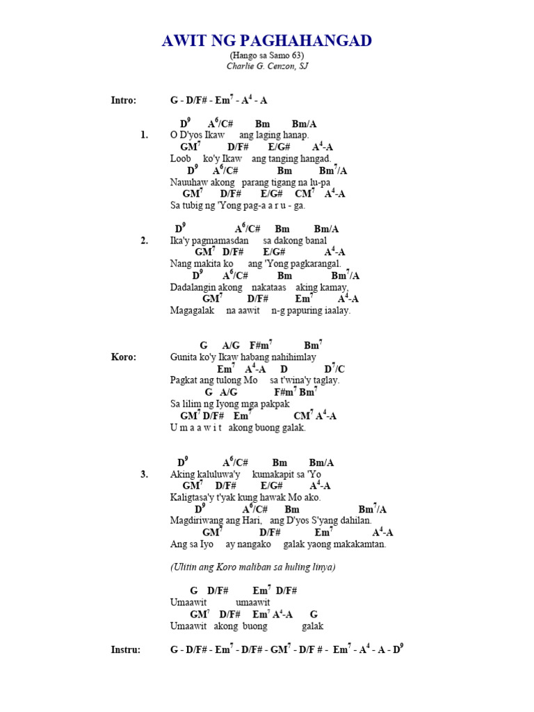 Awit NG Paghahangad | PDF