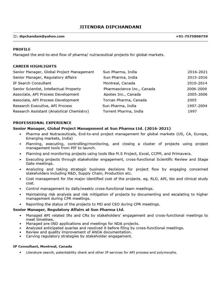 Pharma Project Management Expertise | PDF | Prior Art | Patent