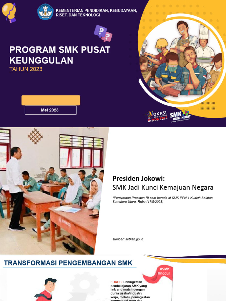 Program SMK Pusat Keunggulan 2023 | PDF | Bisnis | Seni