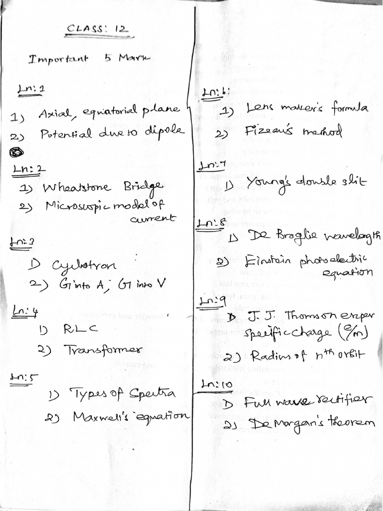 Important 5 Mark | PDF