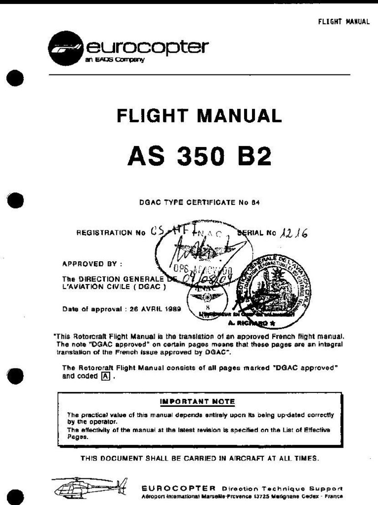 Análise do AS350 B2 | PDF