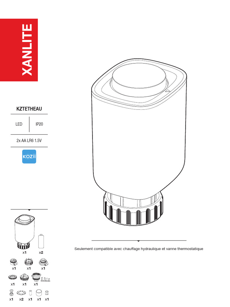 Installation du thermostat Kozii | PDF | Recyclage | Soupape