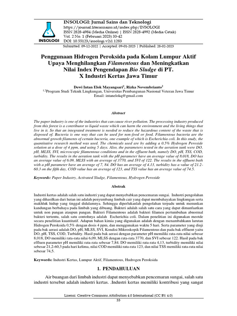 Article+0201-33-42 - H2O2 Untuk Foaming | PDF | Kesehatan Holistik ...