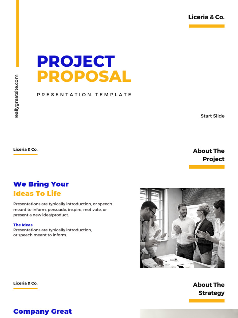 Blue and White Project Proposal - Presentation PDF | PDF | Business ...