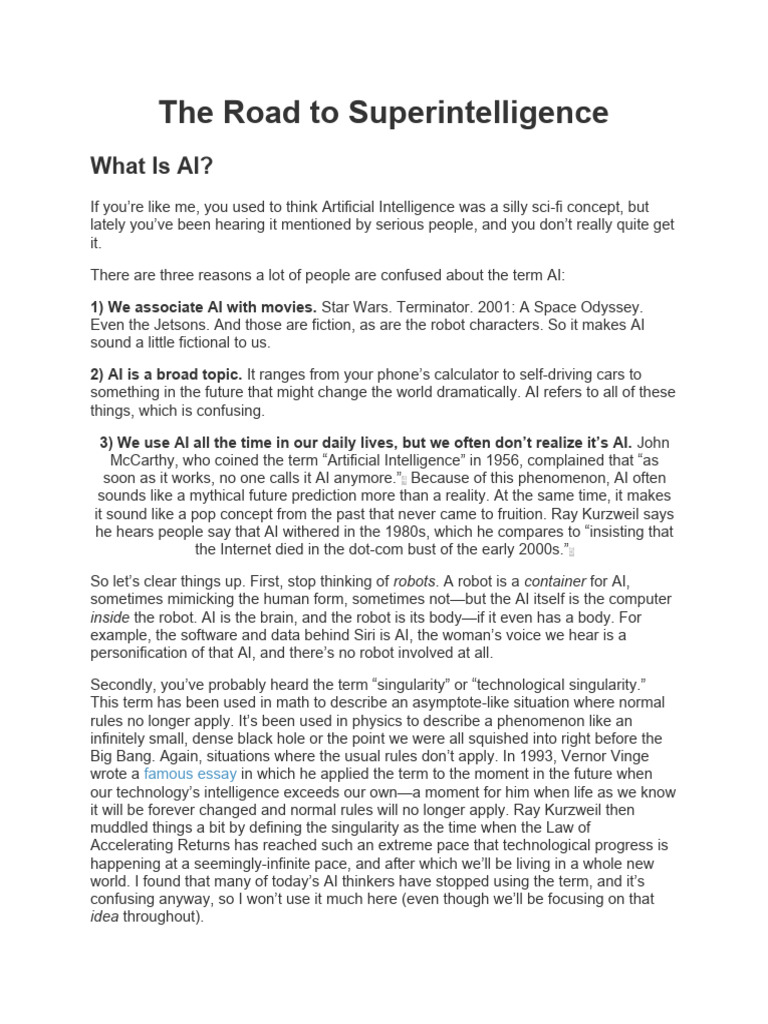 Understanding Superintelligence Concepts | PDF | Artificial ...