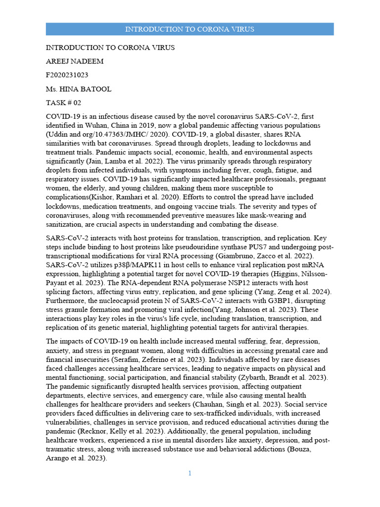 Understanding COVID-19: Impacts and Insights | PDF | Virus | Health ...