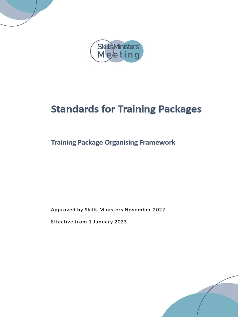 Standards For Training Packages | PDF | Specification (Technical ...