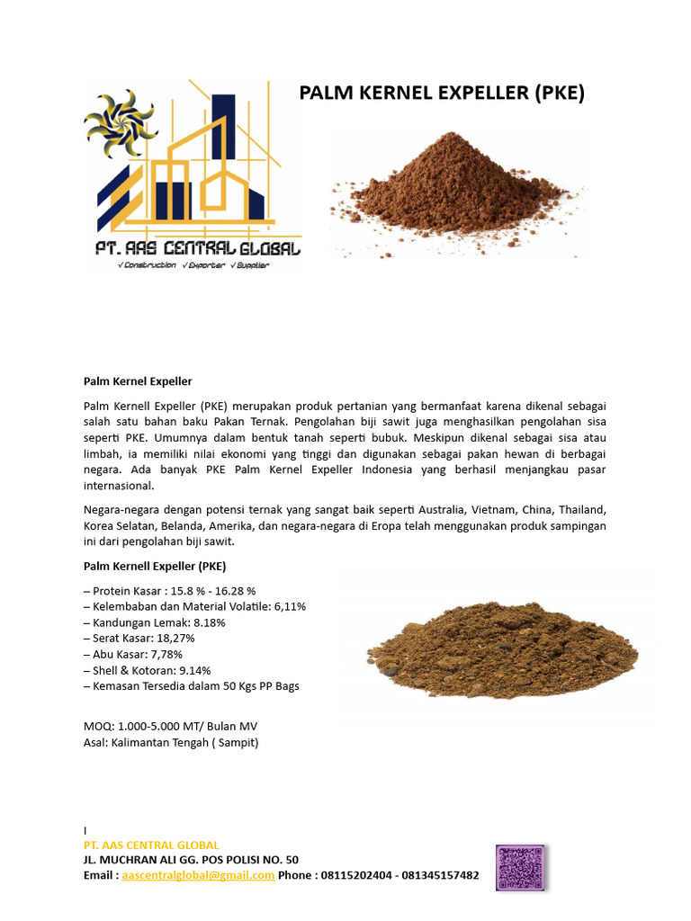 Manfaat dan Informasi Palm Kernel Expeller | PDF