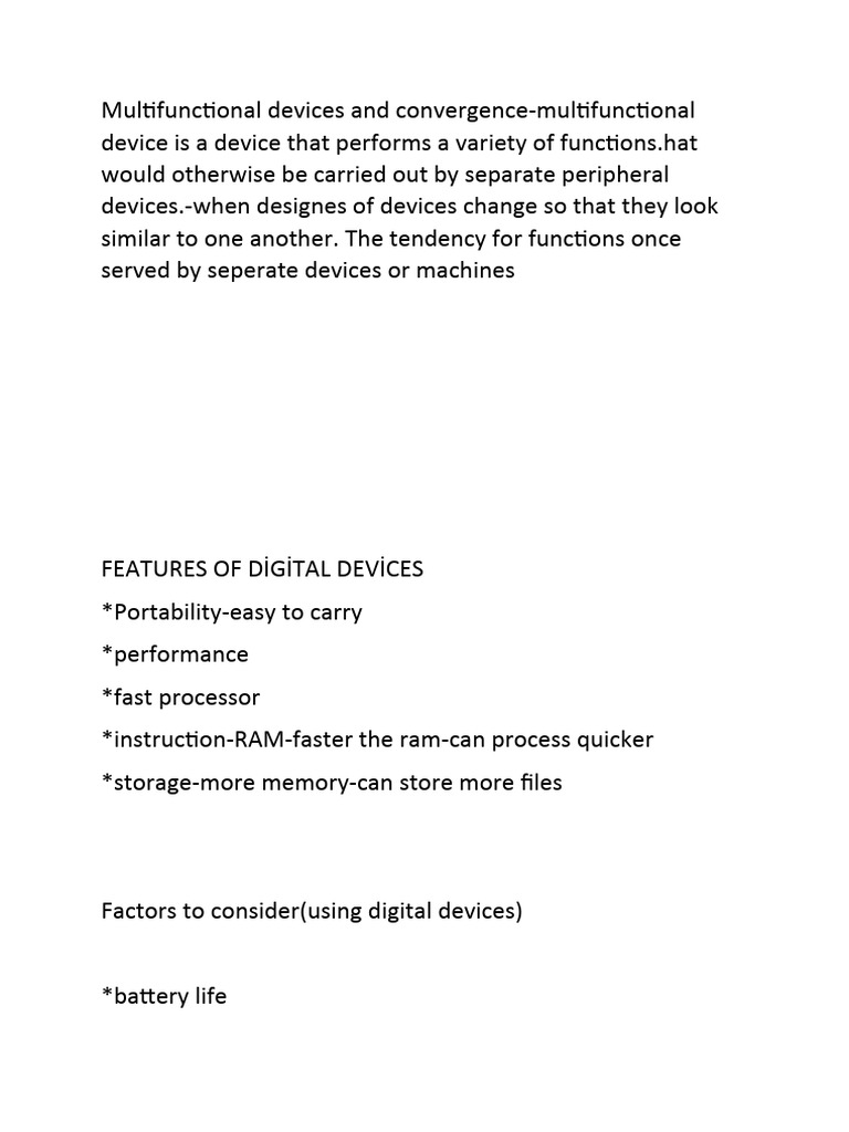 Digital Devices Multifunctional | PDF | Software | Operating System