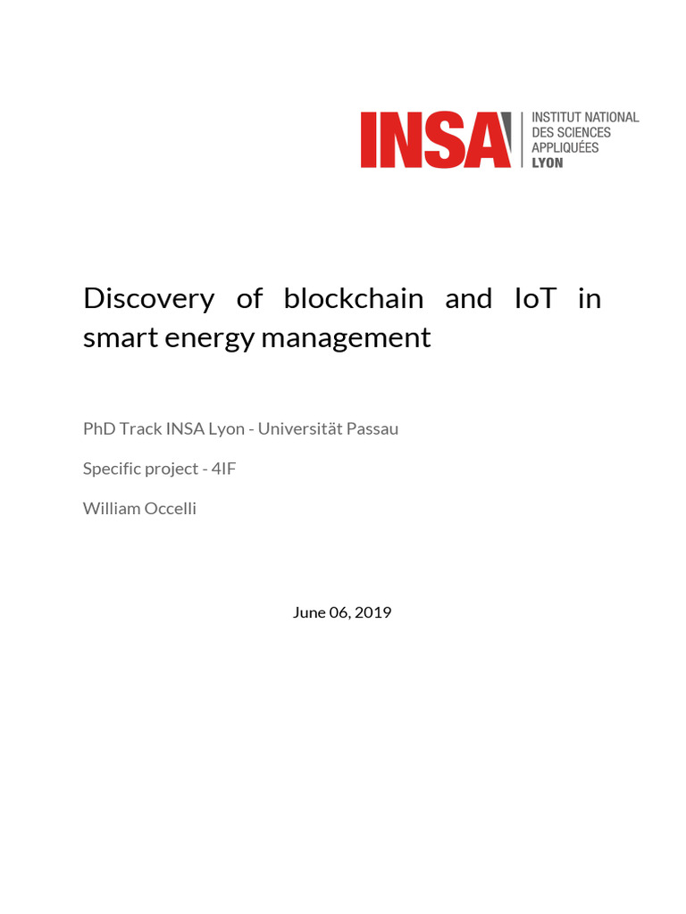 Blockchain & IoT in Smart Energy Management | PDF | Smart Grid ...